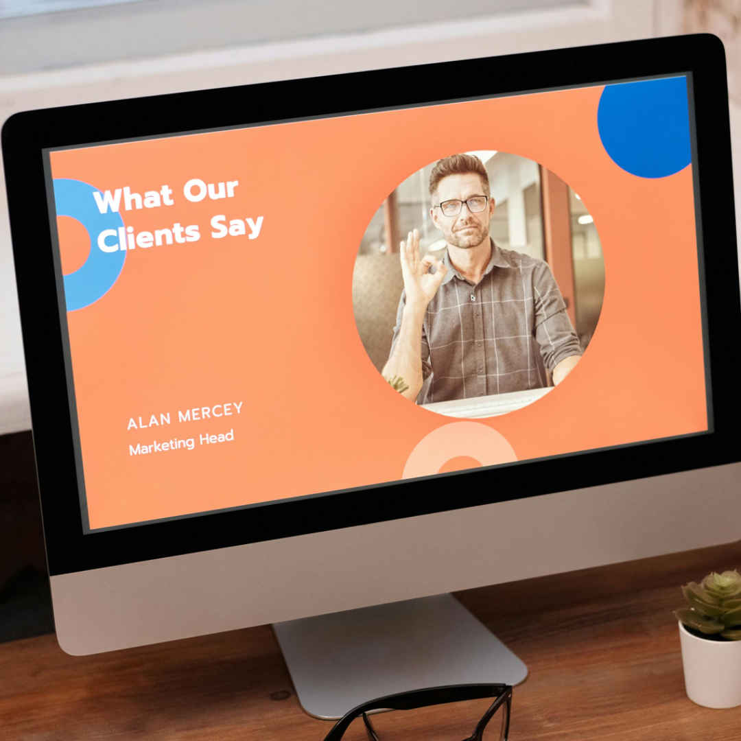 A clean, modern website design with a large, prominent menu bar showcasing key sections like 'Services,' 'About Us,' 'Contact,' and 'Blog.' The background is a subtle gradient of blue and white, symbolizing trust and professionalism. The website is displayed on a sleek laptop, highlighting the user-friendly interface.